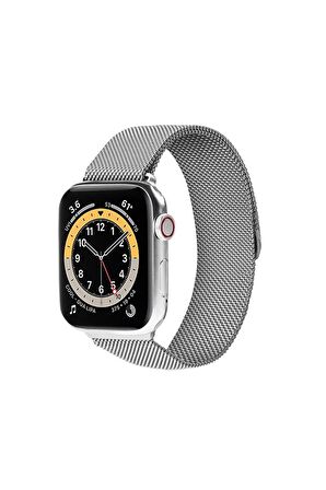 Apple Spor Paslanmaz Çelik Gümüş Saat Kordonu, 42,44,45,49 Mm