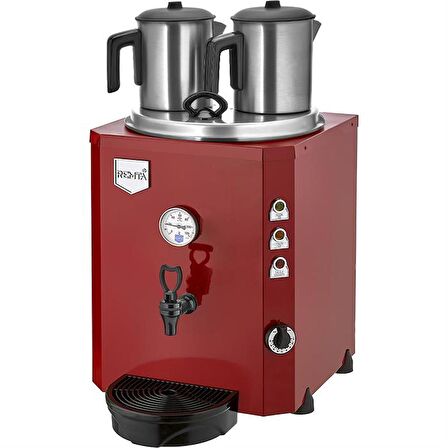 Remta Jumbo 23 Litre İki Demlikli Çay Kazanı Makinesi - Kırmızı