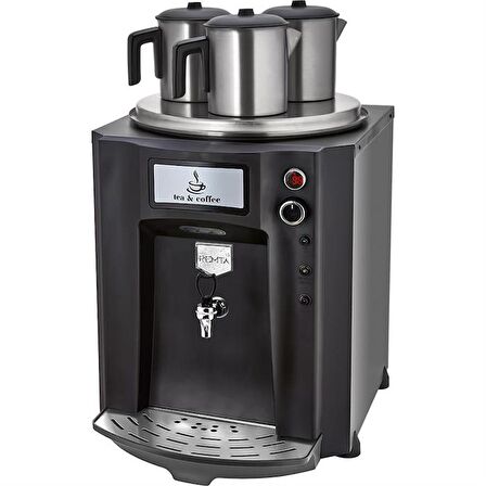 Remta Premium Jumbo 40 Litre Üç Demlikli Çay Makinesi - Siyah