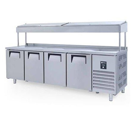 Iceinox Make Up Buzdolabı 650 Lt 304 Çelik Kaliteli 4 Kapılı Yüksek