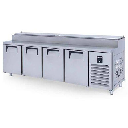 Iceinox Make Up Buzdolabı 650 Lt 304 Çelik Kaliteli 4 Kapılı Kısa