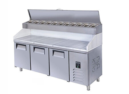 Iceinox Make Up Buzdolabı Mermerli 515 Lt 304 Çelik Kaliteli 