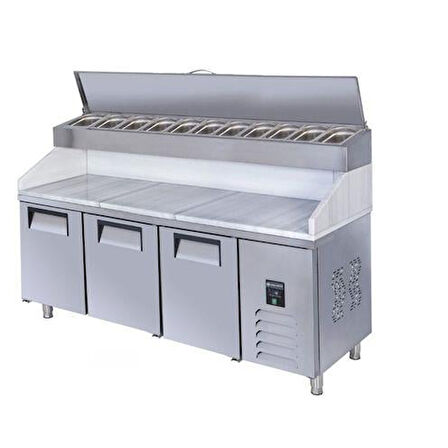 Iceinox Make Up Buzdolabı Mermerli 515 Lt 304 Çelik Kaliteli 