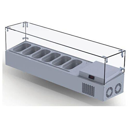 Iceinox Set Üstü Saladbar Cam Kapak GN 1/4-150: 6 Adet