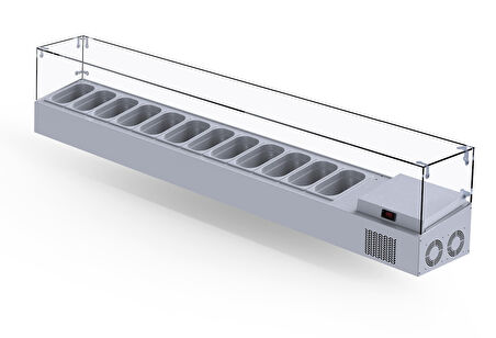 Iceinox Set Üstü Saladbar Cam Kapak GN 1/4-150: 12 Adet
