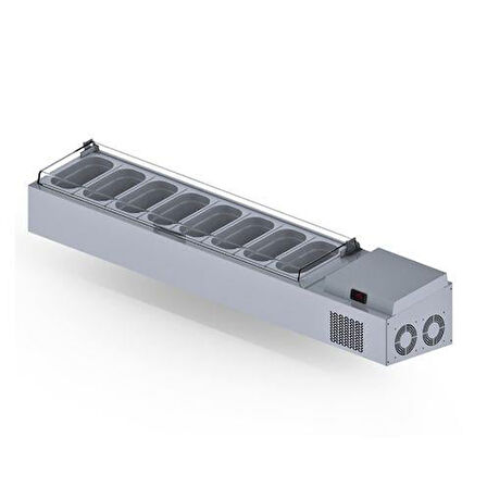 Iceinox Set Üstü Saladbar Pleksi Kapak GN 1/4-150: 8 Adet