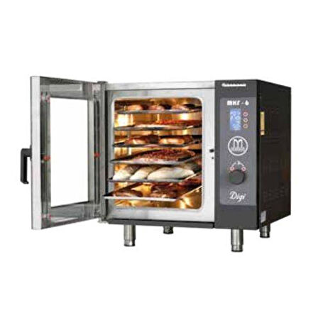Maksan Elektrik Isıtmalı Dijital 6 Tepsili Konveksiyonlu Patisseri Fırın