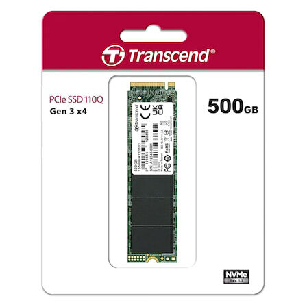 Transcend TS500GMTE110Q 500 GB 1900-900Mb/s GEN3x4 NVME 22x80 SSD Harddisk