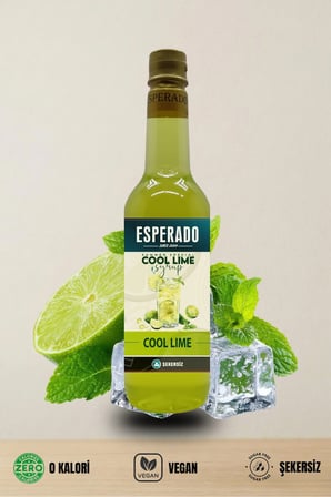 ESPERADO Cool Lime Aromalı Konsantre Şurup 750 ml - Şekersiz, 1:5 Oranında Limonata ve Kokteyl İçin