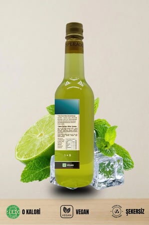 ESPERADO Cool Lime Aromalı Konsantre Şurup 750 ml - Şekersiz, 1:5 Oranında Limonata ve Kokteyl İçin
