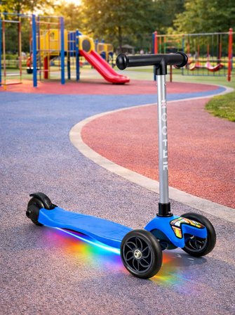 Tois ColorWase Led Işıklı 4 Kademe Ayarlanabilir 3 Tekerlekli Scooter - Mavi