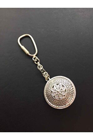 Midyat Telkari Gümüş Kişiye Özel İsimli Anahtarlık