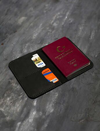 Adam Boxes Pasaport Kılıfı N-Voyager - Siyah