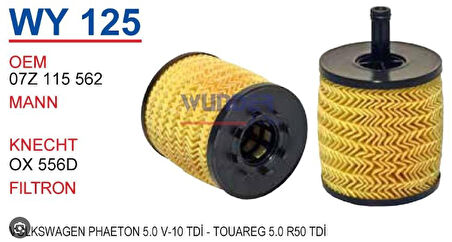 YAĞ FİLTRESİ TOUREQ 5.0 OX566D 07Z115562WUN