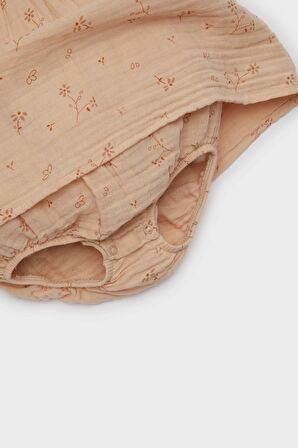 DeFacto Kız Bebek Yenidoğan Çiçek Desenli Müslin Tulum C5091A525SMBG392