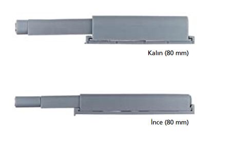 Canex Mıknatıslı Kapak İtici Plastik 40 mm  ( Kalın Gri )