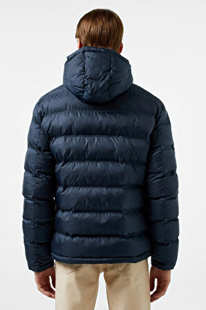 Lacoste Synthethic Fill Puffer Jacket Kapişonu Çıkarılabilir Erkek Şişme Mont Lacivert
