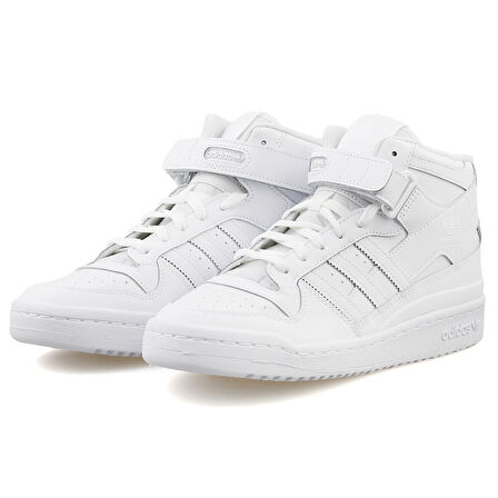 Adidas Orginals Forum Mid Leather Mid Sneaker Hakiki Deri Erkek Günlük Spor Ayakkabı Beyaz