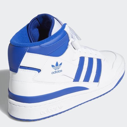 Adidas Orijinal Forum Mid Leather Sneaker Bilekli Hakiki Deri Beyaz Mavi Günlük Spor Ayakkabı