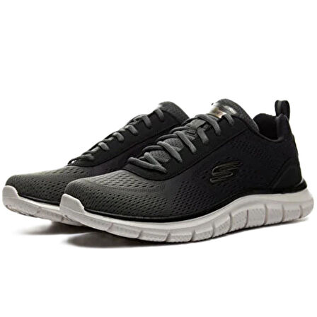 Skechers Track Ripkent Memory foam Hafızalı Taban Siyah Haki Günlük Erkek Spor Ayakkabı