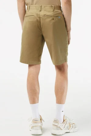 Lacoste Men's Slim Fit Organic Cotton Bermuda Shorts Erkek Dar Kesim Pamuk Bermuda Şort Bej