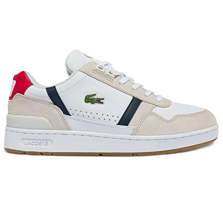 Lacoste SPORT T-Clip Hakiki Deri Erkek Beyaz Sneaker 