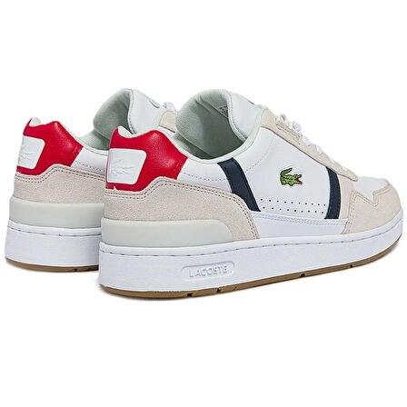 Lacoste SPORT T-Clip Hakiki Deri Erkek Beyaz Sneaker 