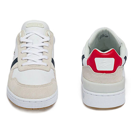 Lacoste SPORT T-Clip Hakiki Deri Erkek Beyaz Sneaker 