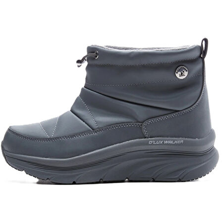 Skechers D'Lux Walker-Winter Up Memory Foam Waterproff Womens Sneaker Hafızalı Taban Su Geçirmez Kadın Bot Gri