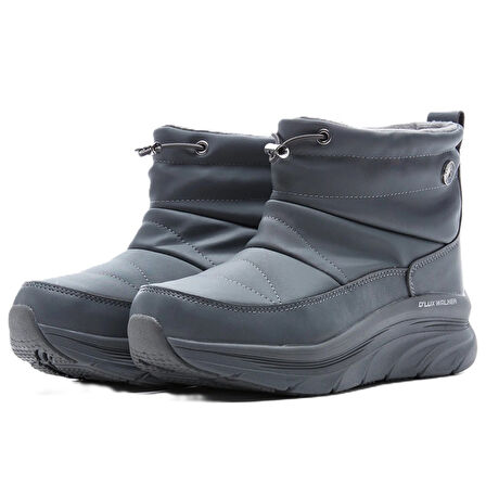 Skechers D'Lux Walker-Winter Up Memory Foam Waterproff Womens Sneaker Hafızalı Taban Su Geçirmez Kadın Bot Gri