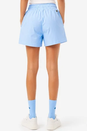 Lacoste x Netflix Women's Monogram Bermuda Shorts Kadın Monogram Hafif Kumaş Bermuda Şort Açık Mavi