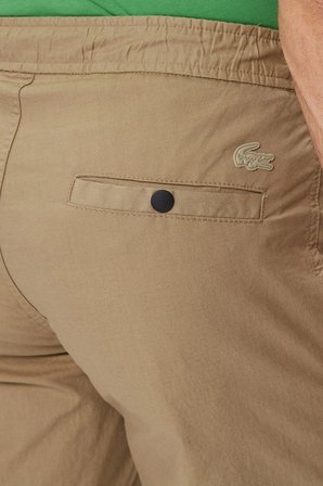 Lacoste Men's Regular Fit Cotton Bermuda Shorts Grey Erkek Pamuklu Bermuda Şort Haki