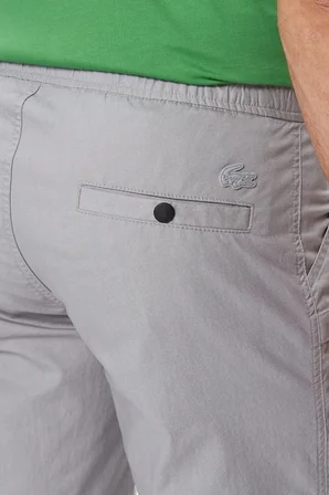 Lacoste Men's Regular Fit Cotton Bermuda Shorts Grey Erkek Pamuklu Bermuda Şort Gri