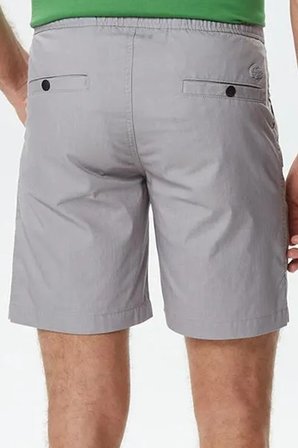 Lacoste Men's Regular Fit Cotton Bermuda Shorts Grey Erkek Pamuklu Bermuda Şort Gri