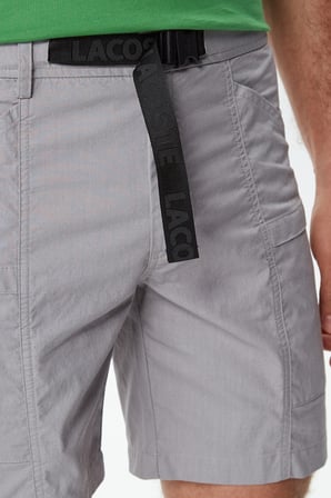 Lacoste Men's Regular Fit Cotton Bermuda Shorts Grey Erkek Pamuklu Bermuda Şort Gri