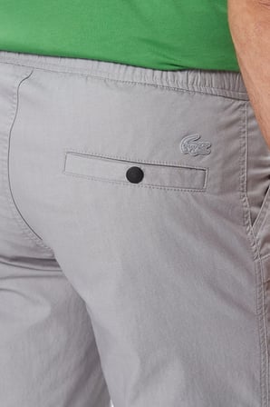 Lacoste Men's Regular Fit Cotton Bermuda Shorts Grey Erkek Pamuklu Bermuda Şort Gri
