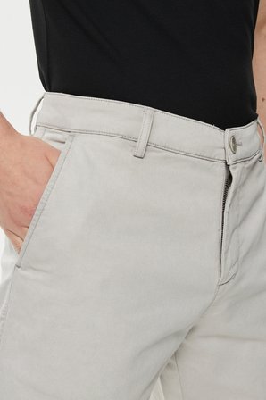 Lacoste Men's Slim Fit Organic Cotton Grey Bermuda Shorts Erkek Dar Kesim Organik Pamuk Bermuda Şort Gri