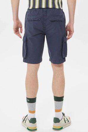 Lacoste Men's Regular Fit Cotton Bermuda Shorts Erkek Kargo Cepli Bermuda Şort Lacivert