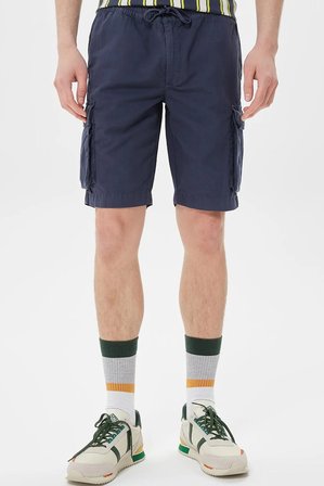 Lacoste Men's Regular Fit Cotton Bermuda Shorts Erkek Kargo Cepli Bermuda Şort Lacivert