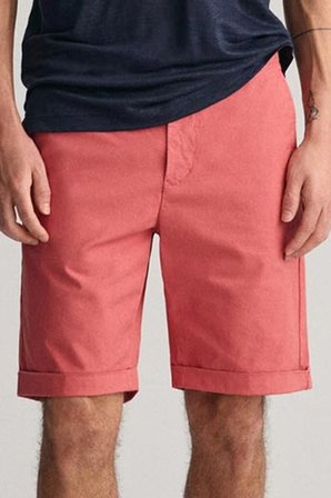 GANT Men's Regular Fit Allister Sunfaded Chino Bermuda Shorts Erkek Kanvas Bermuda Şort Kiremit