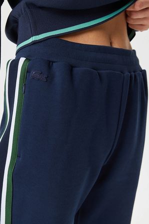Lacoste Women's Joggers Slim Fit Renk Bloklu Organik Pamuk Kadın Eşofman Altı Lacivert