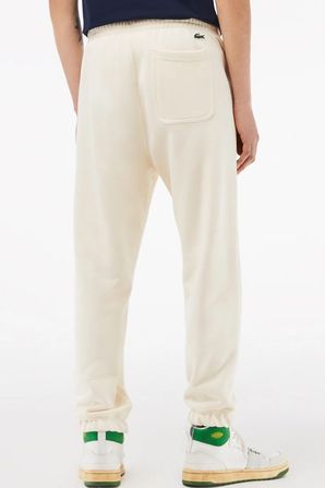 Lacoste Neo Heritage Organic Cotton Relaxed Fit Beige Sweatpants Erkek Rahat Kesim Pamuk Eşofman Altı Bej
