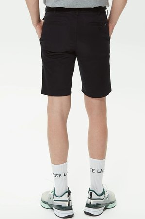 Lacoste Men's Slim Fit Organic Cotton Bermuda Black Shorts Erkek Dar Kesim Pamuk Bermuda Şort Siyah