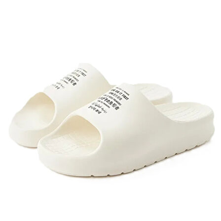 Lacoste Serve Slide 2.0 Unisex Terlik Krem