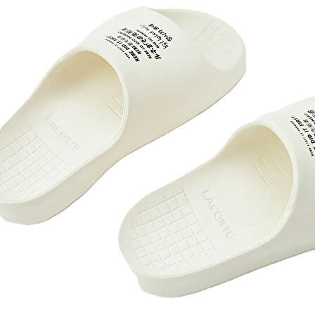 Lacoste Serve Slide 2.0 Unisex Terlik Krem