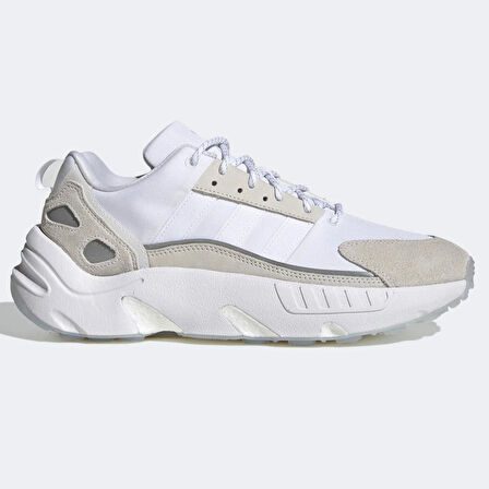 Adidas Zx Boost Leather Unisex Sneaker Hakiki Deri Günlük Spor Ayakkabı Beyaz