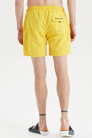Nautica Erkek Standrat Fit Şort Mayo Sarı