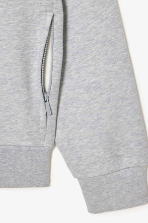Lacoste Men's Full Zip Hoodie Sweatshirt Erkek Kapüşonlu Tam Fermuar Sweatshirt Gri