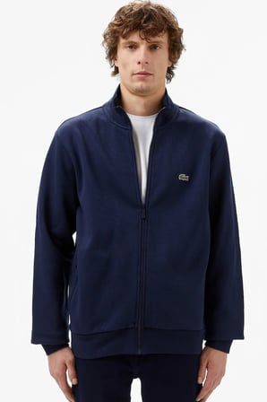 Lacoste Men's Regular Fit Full Zip Sweatshirt Erkek Tam Fermuar Organik Pamuk Sweatshirt Lacivert