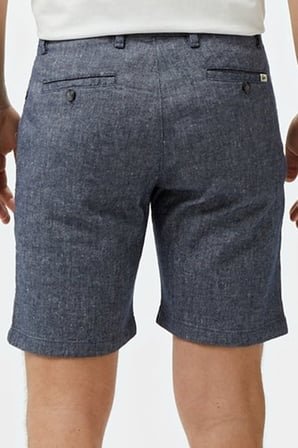 Lacoste Men's Slim Fit Bermuda Shorts Erkek Dar Kesim Keten Bermuda Şort Lacivert